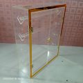 Acrylic plastic bangle stand new look with golden border 4 step. 