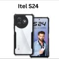 Itel S24  Under Protection Hybrid Armor Cover with camera protection ( Black transparent). 