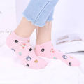 5 Pairs Anime Cartoon Socks Cosplay Cute Animal Invisible Boat Socks Anime Pattern Ladies Socks.