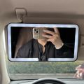 Car Interior Mirrors Sun Visor Plate LED HD Makeup Mirror for Girls Women Rechargeable Fill Light Universal Thin Vanity Mirror. 