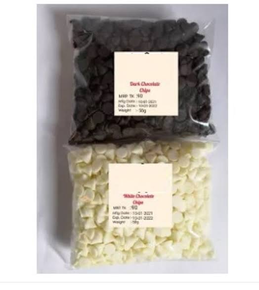 White & Dark Chocolate Chips Combo Pack -100 G