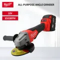 Milwaukee Brushless Angle Grinder 100/125mm High Power Cutting Electric All-purpose Cordless 18V Lithium Battery Power Tools. 