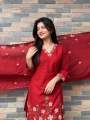 Designer Cotton Kurti with Floral Work. 