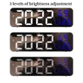 9 Inch Large Digital Wall Clock Temperature Humidity Night Mode Snooze 12/24H USB Plug-in Version Electronic LED Alarm Clock. 