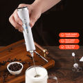 Electric Milk Frother Foamer + Egg Beater Wireless Type-C Charging 3 Speeds Mini Handheld Foam Maker Coffee Whisk Cooking Tools.