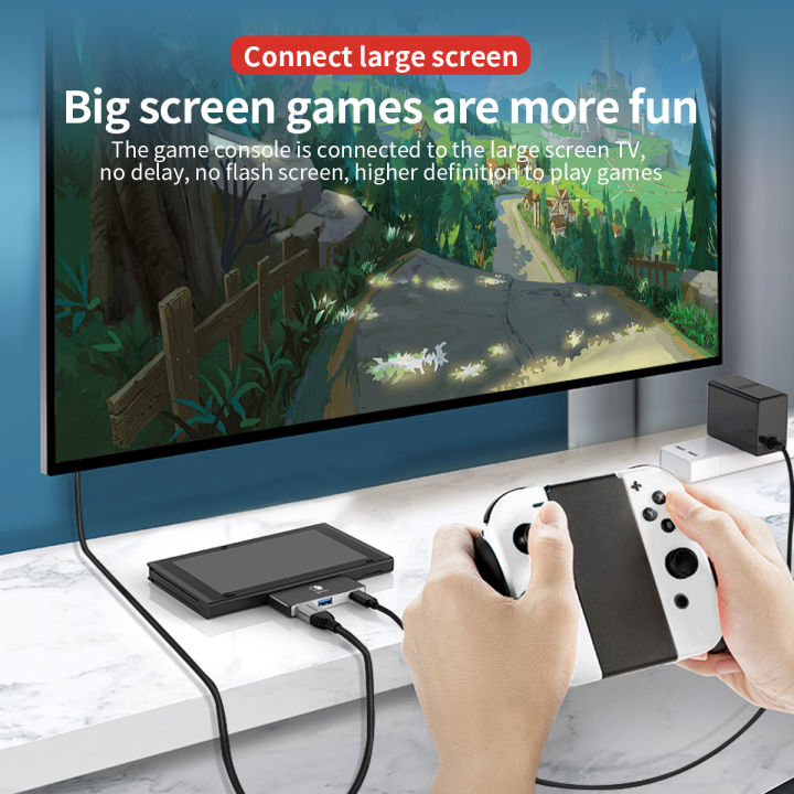 4K30Hz%20%203%20In%201%20Docking%20Station%20Side-Plug%20USB-C%20Game%20Hub%20With%20USB3.0%20HDMI%20PD%20100W%20For%20Laptop%20%EF%BC%8CSwitch%EF%BC%8CIPad%EF%BC%8CMobile%20Phone%20-%20Image%202