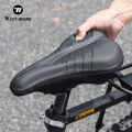 WEST BIKING Gel Bicycle Saddle Cover Silicone Comfortable Non-Slip 3D Bike Seat Cover Durable PU Leather Cycling Saddle Cover. 