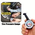 High precision automotive tire pressure gauge, portable mechanical tire deflation pointer, pressure gauge, tire monitoring table. 