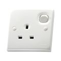 Orange 13A Plug Base Socket Outlet Square Pin. 