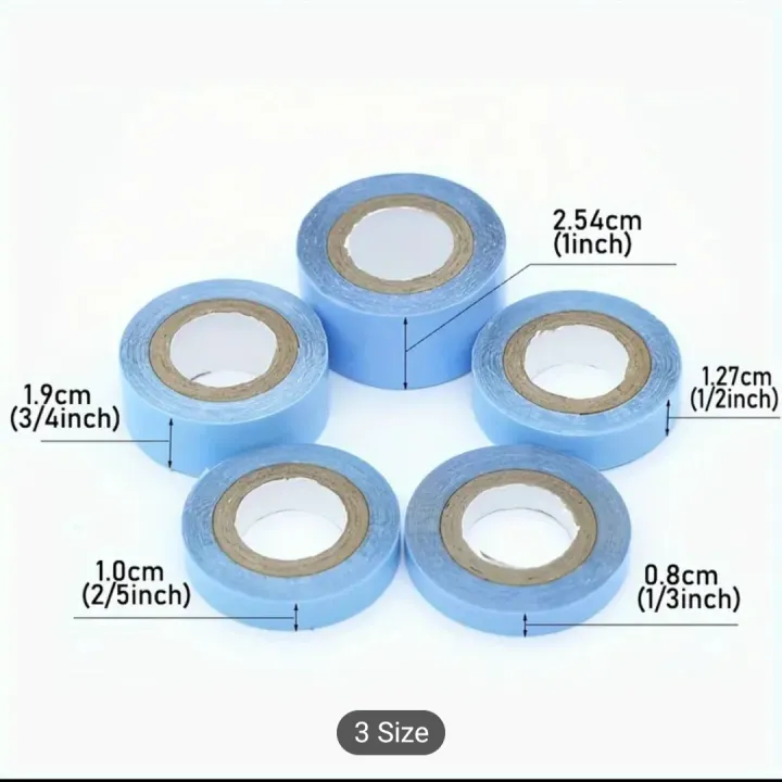 LACE%20Front%20Hair%20System%20Tae%20Roll%20BLUE%203%20Yards%201%20Cm%20-%20Double%20sided%20Authentic%20WALKER%20Tape%20(10%20Days%20Hold%20Grip)%20-%20High%20Quality%20By%20Qs%20-%20Image%207
