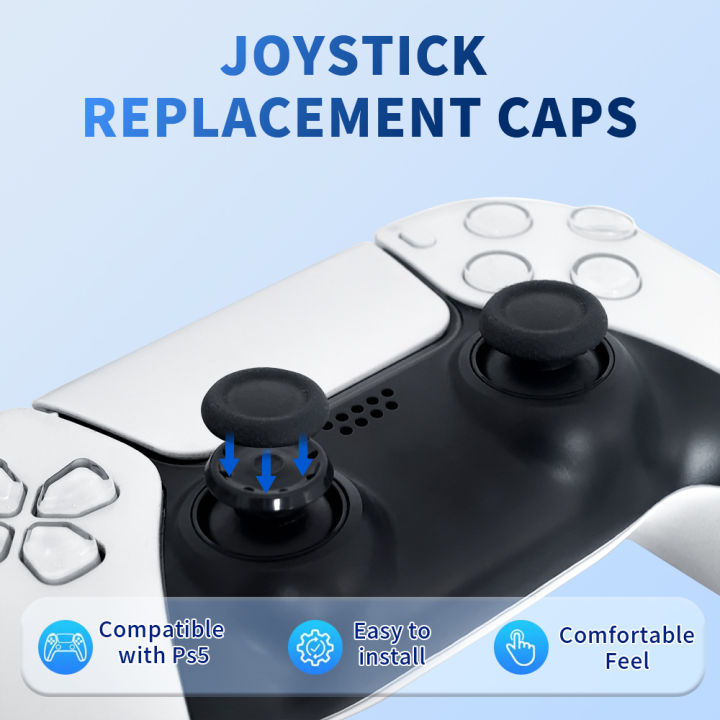 Replacement and repair cap for PS4 and PS5 gamepad joystick without disassembly and easy installation