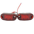 10PCS Warning Lights LEDs Diode Light Trailer Truck Yellow Orange White Red LED Side Marker Lamp 12V 24V.