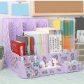 Multi-color file rack folder storage box desktop file box multi-functional file basket multi-layer shelf office bookshelf. 