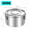Stainless Steel Bento Box Leak-Proof Metal Lunch Boxes Food Storage Container With Lid Camping Picnic Bowl Fruit Salad Container.
