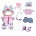 6Pc Suitable for 17cm Labubu Doll Clothes Overalls. 