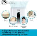 BLACK+DECKER Extra Large High Performance 20 Litre Dehumidifier, 4-in-1 Functionality, 24 Hour Timer, LED Touch Screen Display, 6.5 Litre Water Tank, in White. 