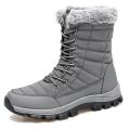 Men New Cotton Shoes Waterproof and Cold Proof Long Boots for Men Outdoor with Thick Velvet and Warmth Snow Boots Big Size 48.
