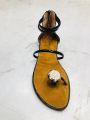 Ladies Fashionable Slim One Pie Stone Ribbon Flat Sandals. Ladies New Collection High Quality Belt Shoes.