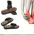 Rotating Acupressure Massage Slippers - Ergonomic EVA Sole Reflexology Foot Massager with Pressure Point Stimulation. 