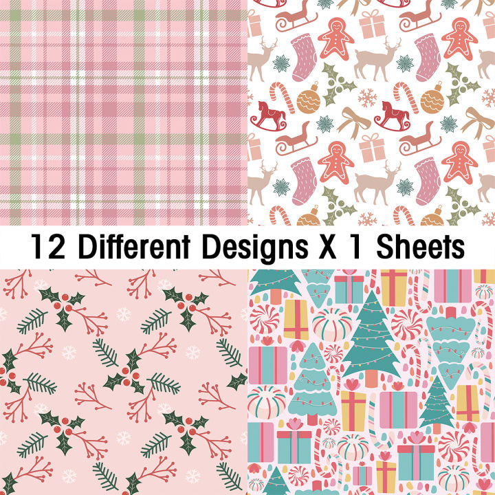 12pcs%20Retro%20Christmas%20Scrapbook%20Paper,Christmas%20Tree%20Design%20Single%20Sided%20DIY%20Craft%20Paper%20For%20Journal%20Card%20Making%20Gift%20Decoration%20-%20Image%203
