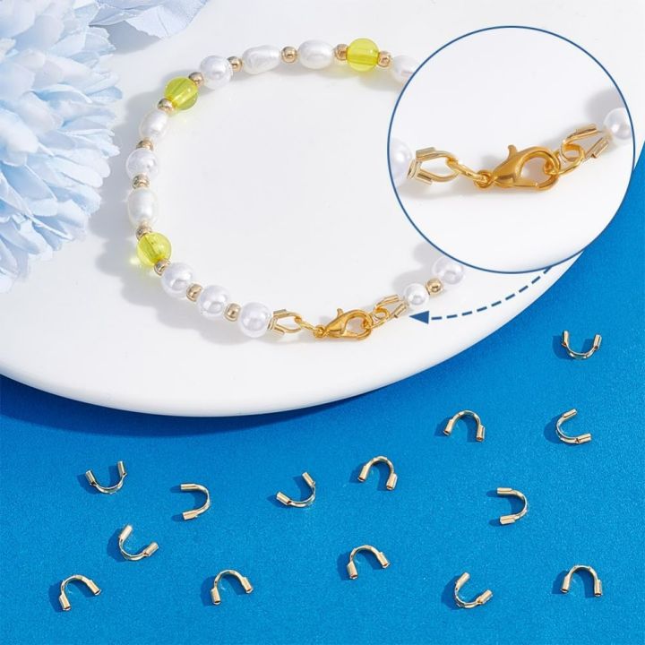 60pcs%2018K%20Gold%20Wire%20Guardian%20Golden%20U-Shape%20Cable%20Protector%20304%20Stainless%20Steel%20Wire%20Guard%20Loop%20Thread%20Protector%20for%20Earring%20kit%20-%20Image%205