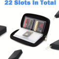 Memory Card Storage Bag Carrying Case Holder Wallet 22 Slots for CF/SD/Micro SD/SDHC/MS/DS Game Accessories Memory Card Box. 