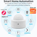 Smart PIR Motion Sensor ZigBee Human Body Infrared Induction Detector Home Security Alarm for Tuya APP for Home Office Garage. 