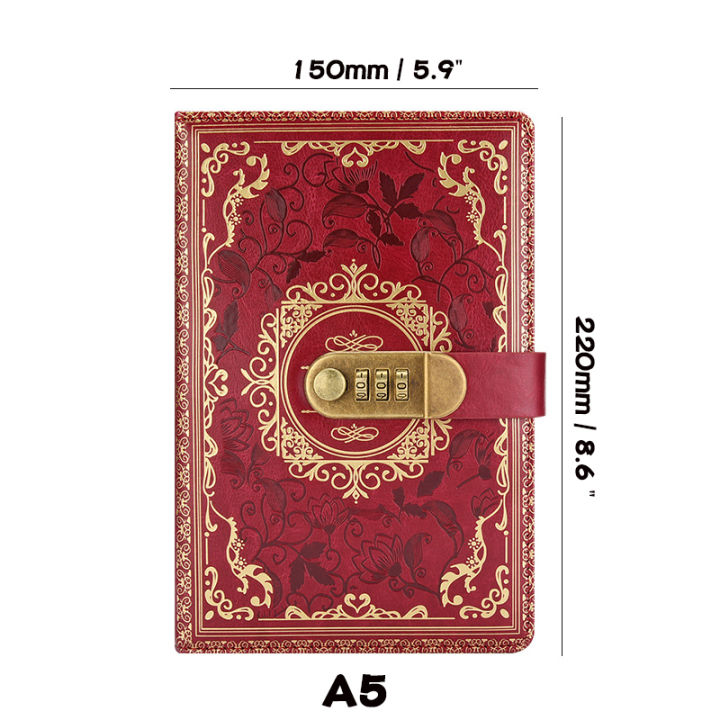 Retro%20Digital%20Password%20Notebook%20Journal%20With%20Lock%20A5,Diary%20Perfect%20for%20Men%20and%20Women-PU%20Leather%20Combination%20Lock%20Persons%20Privacy%20-%20Image%206