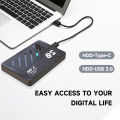 USB 3.0/Type-C HDD External Expansion Storage 1TB 750/500/320/250/160G For PC Mac Laptop Office PS4 PS5 Xbox One Gaming Devices.