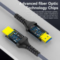 8K Fiber Optic HDMI Cable 8K60Hz 4K120 HDMI 2.1 Cable Dynamic HDR/eARC/HDCP 2.3 Compatible with TV /PS5/Blu-ray.