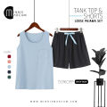 tank top and shorts pajama set for women. 