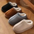 2025 Winter Home Cozy Fluffy Platform Slippers for Women Plush Warm Cotton Non Slip Indoor Unisex Shoes.