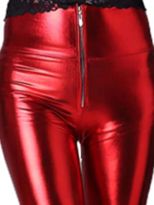 New%20PU%20Imitation%20Leather%20High-waisted%20Zipper%20Leggings%20Female%20Imitation%20Leather%20Wearing%20Red%20Small%20Feet%20Slim%20Nine-point%20Pants%20-%20Image%205