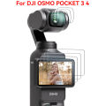 For  Osmo Pocket 4 3 Screen Protector Lens Protector Accessories with Tempered Glass LCD Display Film Scratch Resistant. 