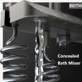 Bathroom Intelligent Piano Keys Shower Faucet Complete Bathroom shower set Digital LCD 4 Function Wall Mount Rainfall Cold Hot Water Bathroom Shower System Rustproof and Durable. 