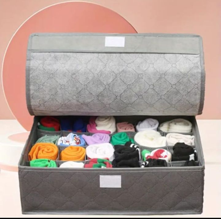 Underwear%20socks%20storage%20organizer%20with%20lids%20foldable%20closet%20Drawer%20Divider%2024%20cells,%20storage%20-%20Image%204
