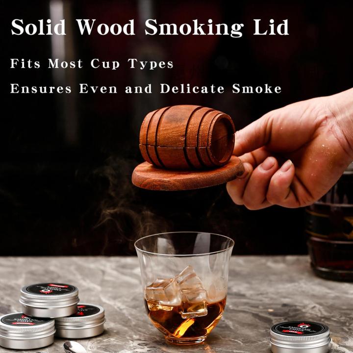 Whiskey Smoker Kit Classic Cocktail Infuser Set with Wood Chips Smoker for Bourbon Whiskey  Birthday Present Family Friends