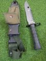 SZCO Supplies 13" M-9 Bayonet Military Style Tactical Saw Back Knife, Green/Black. 