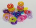10 pcs of tiny telephone cord ponies spiral ponies for small girls babies and toddlers (2cm). 