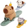 Capybara Slap Snap Wrap Capibara Plushie Wristband Bracelet Kawaii Cute Dog Cat Plush Toy Hand Ring Creative Funny Gift. 