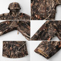 Men's Silent Soft Shell Camouflage Tactical Jacket Waterproof Warm Fleece Hunting Jackets Outdoor Hiking Fishing Hooded Coat.