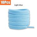 10Pcs Flat Cotton Shoelaces for Sneakers AF1 AJ1 Shoelace High-top Canvas Casual Shoe Laces No Elasticity Shoestrings Men Women.
