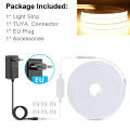 10M Available TUYA Smart 24V COB LED Neon Strip Light Pure Silicone Tube Waterproof Support Alexa Google Home APP Voice Control lightify. 