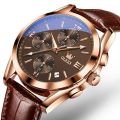 Men Leather Analoge Quartz Fashion Watch for Men. 