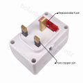 UK Plug 250V 13A Portable Multi 1 to 3 ways Travel Adapter Power Socket with ON/OFF Independent Control Switch Conversion Plug. 
