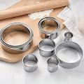 11/12PC Stainless Steel Mousse Round Cookie Biscuit Cutters DIY Dumpling Cutter Professional Pastry Baking Circle Ring Molds Set. 