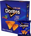 Doritos Tortilla Chips, Nacho Cheese x 23gm x 12 Packets. 