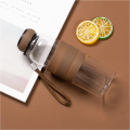 Borosilicate Glass Water Bottle 500ml, Durable, Leakproof, Dishwasher Safe-Multicolour. 