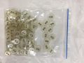 2-hole 100-piece transparent buttons pack. 