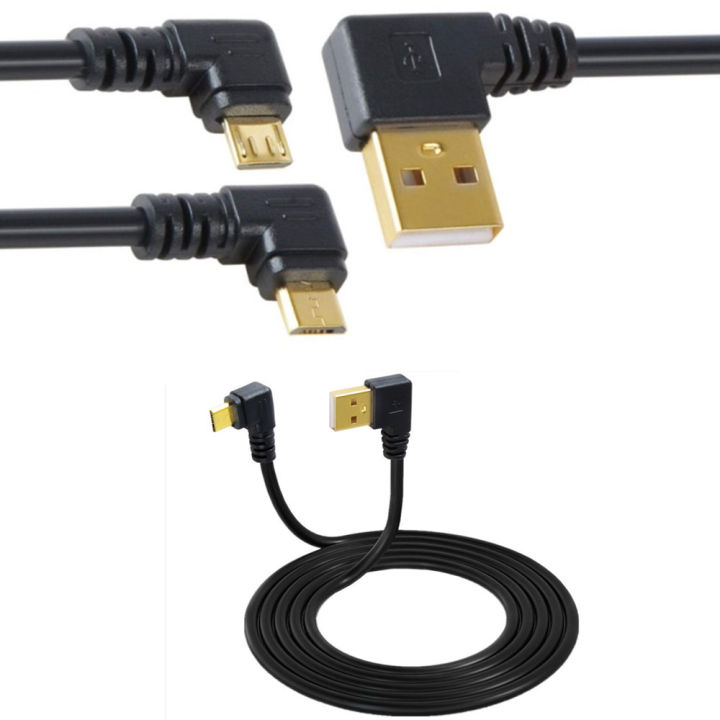 Gold Plated 15CM Short 90 Degree USB 2.0 To Micro USB B Male Cable Gold Plated Right Angle Data Sync And Charge Extender Lead